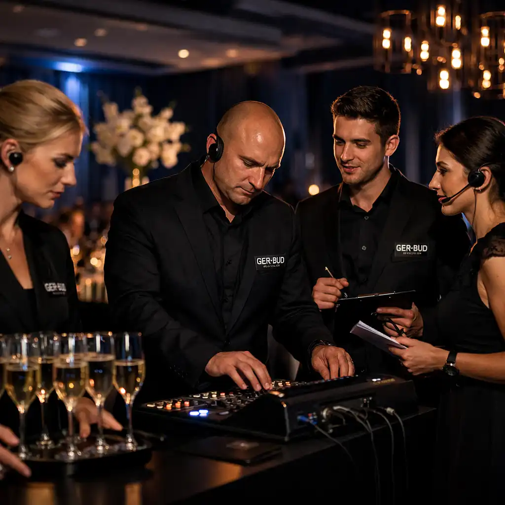 Profesjonalny zespół eventowy NAXSOL ENTERPRISES LTD w trakcie realizacji wydarzenia
